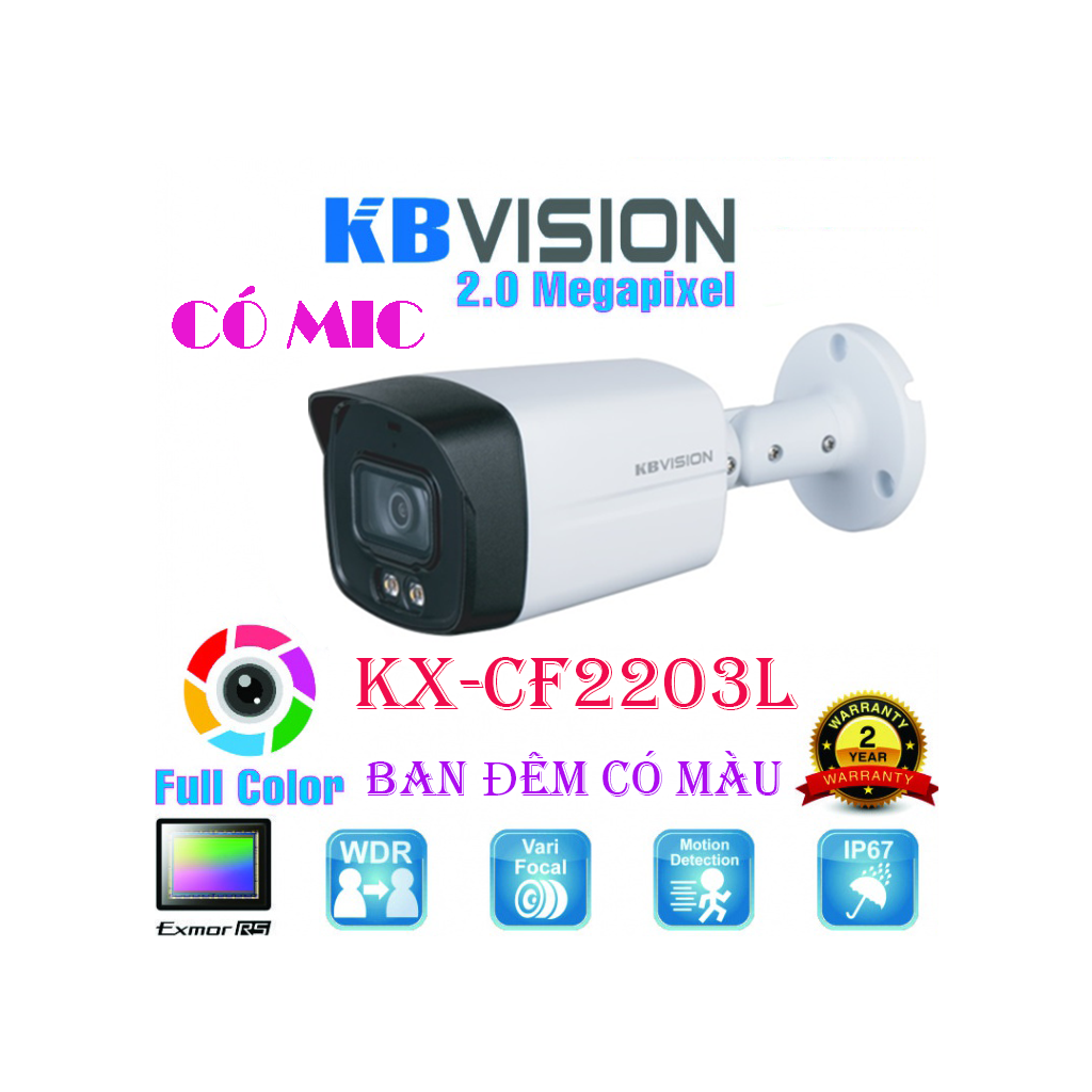 camera-kbvision-20m-kx-cf2203l-a-ban-dem-co-mau-hong-ngoai-40m-analog